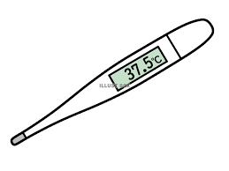 体温計 微熱：イラスト無料